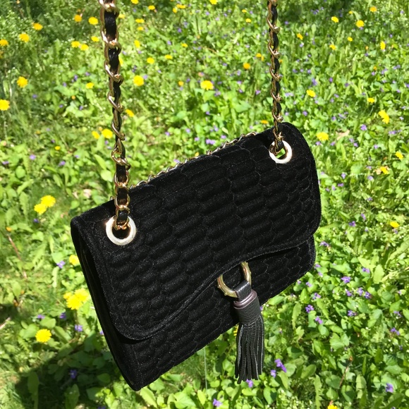 Aimee Kestenberg Quilted Velvet Leather Purse Bag - Picture 2 of 5